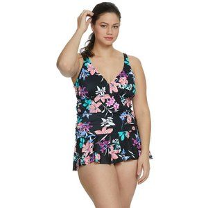 Penbrooke Plus Garden Lily Swim Dress 24W 26W